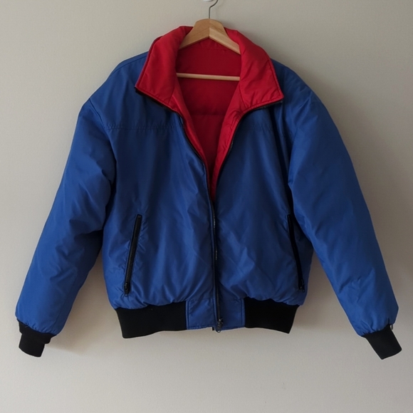 Woolrich Other - Rare Vintage Woolrich Reversible Red Blue Men's Medium Down Puffer Coat 80s Ski